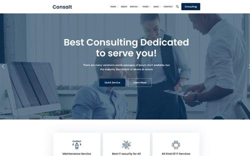 Consalt - Consulting Responsive WordPress Theme theme free